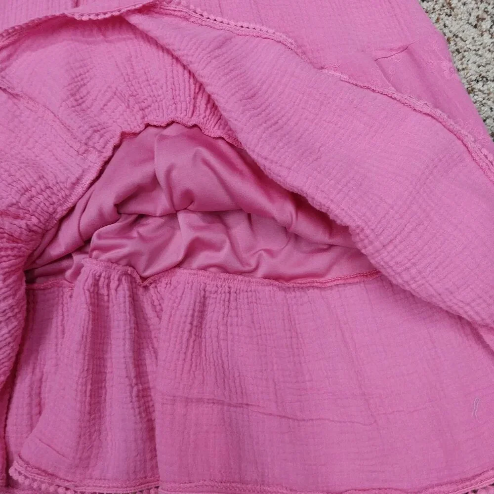 3508 Size XL Umgee Bubble Gum Pink Dress. NWT. - Picture 3 of 8